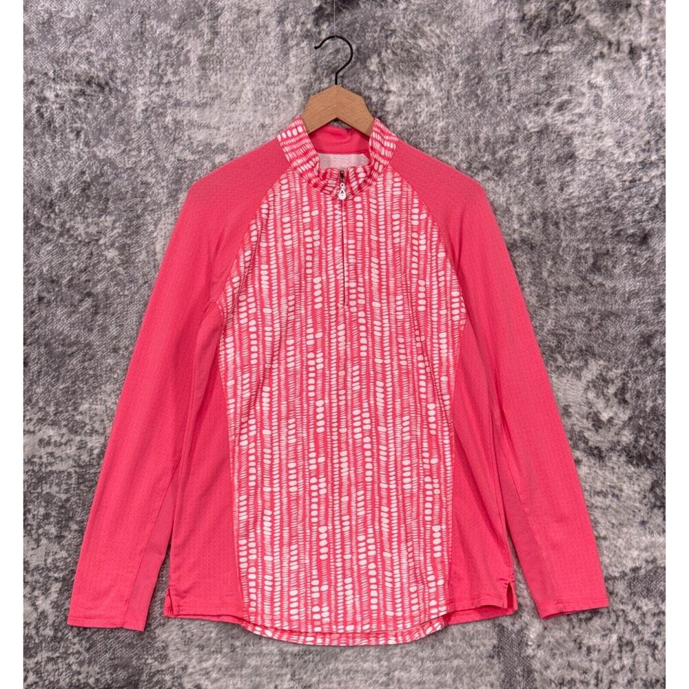 Women's Long Sleeve Active Tee - Coral Pink Pattern